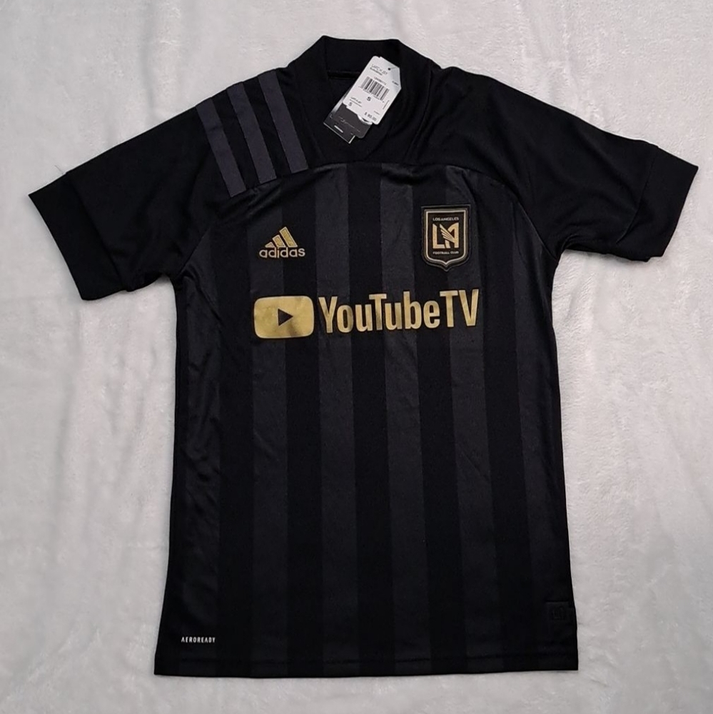Black Addidas MLS Los Angeles Football Club YOUTUBETV Jersey